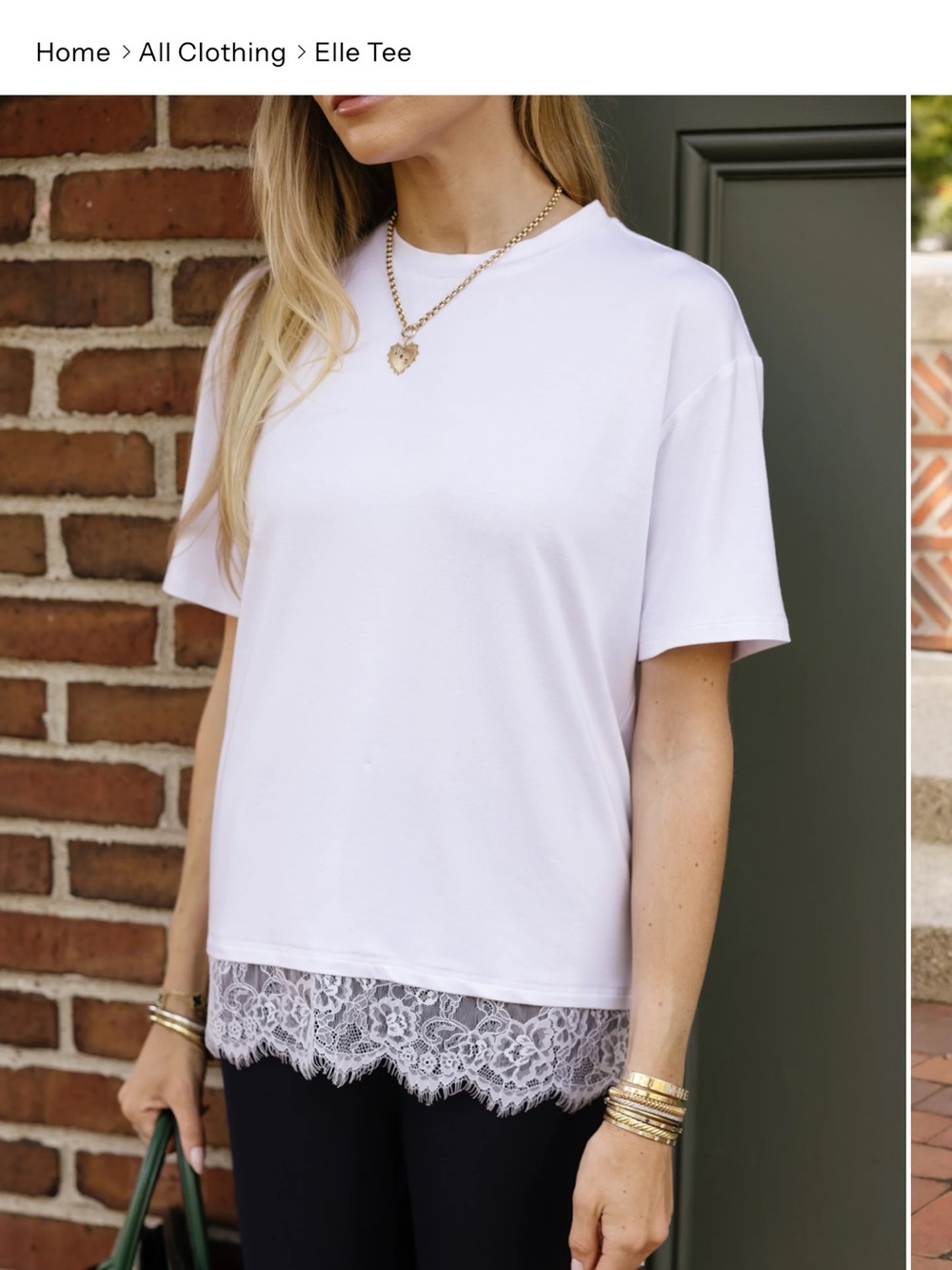 Fewmoda white lace tshirt